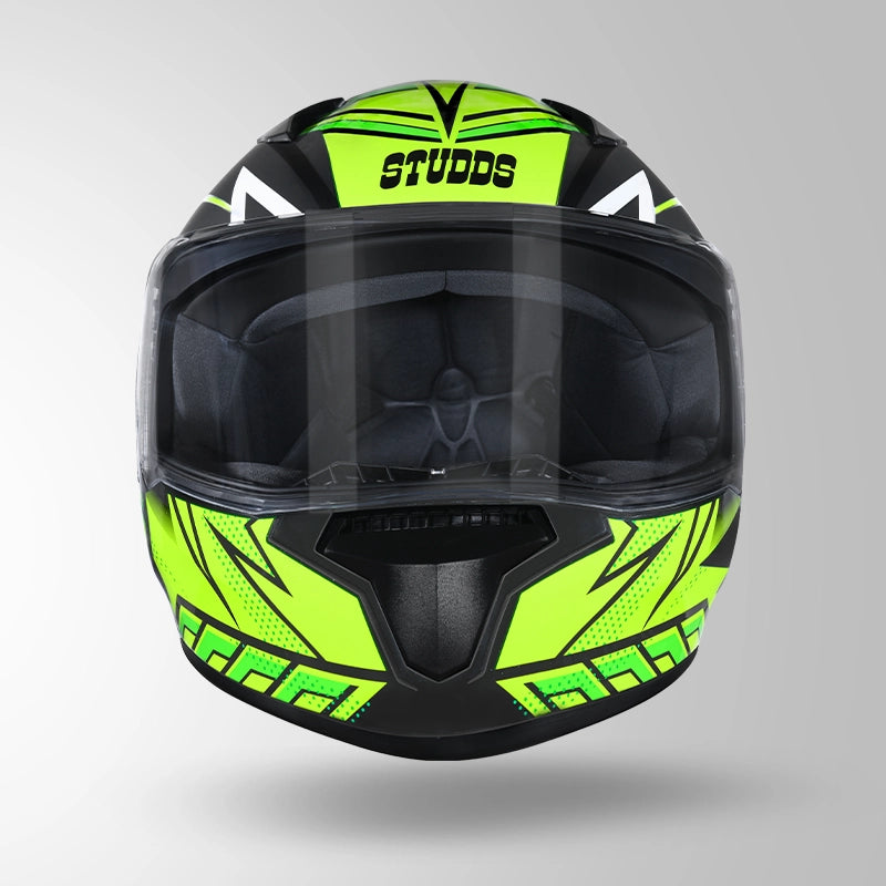 THUNDER D5 DECOR MATT BLACK / GREEN & YELLOW WITH SPOILER
