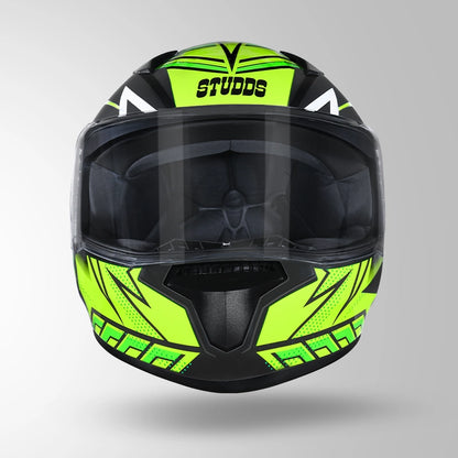 THUNDER D5 DECOR MATT BLACK / GREEN & YELLOW WITH SPOILER