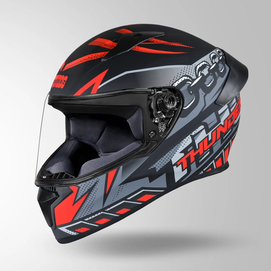 THUNDER D5 DECOR MATT BLACK & RED WITH SPOILER