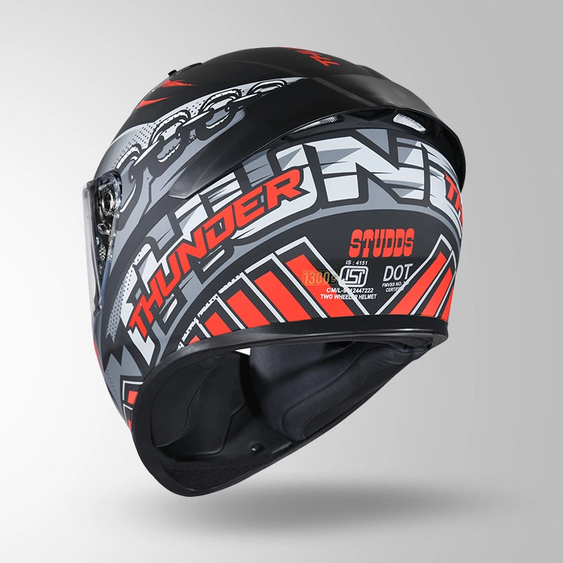 THUNDER D5 DECOR MATT BLACK & RED WITH SPOILER