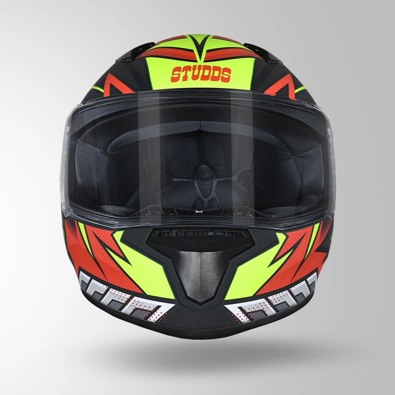 THUNDER D5 DECOR MATT BLACK / RED & YELLOW WITH SPOILER