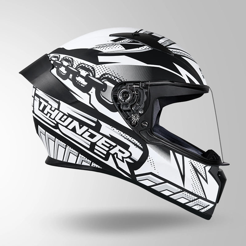 THUNDER D5 DECOR MATT BLACK & WHITE WITH SPOILER