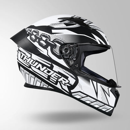 THUNDER D5 DECOR MATT BLACK & WHITE WITH SPOILER