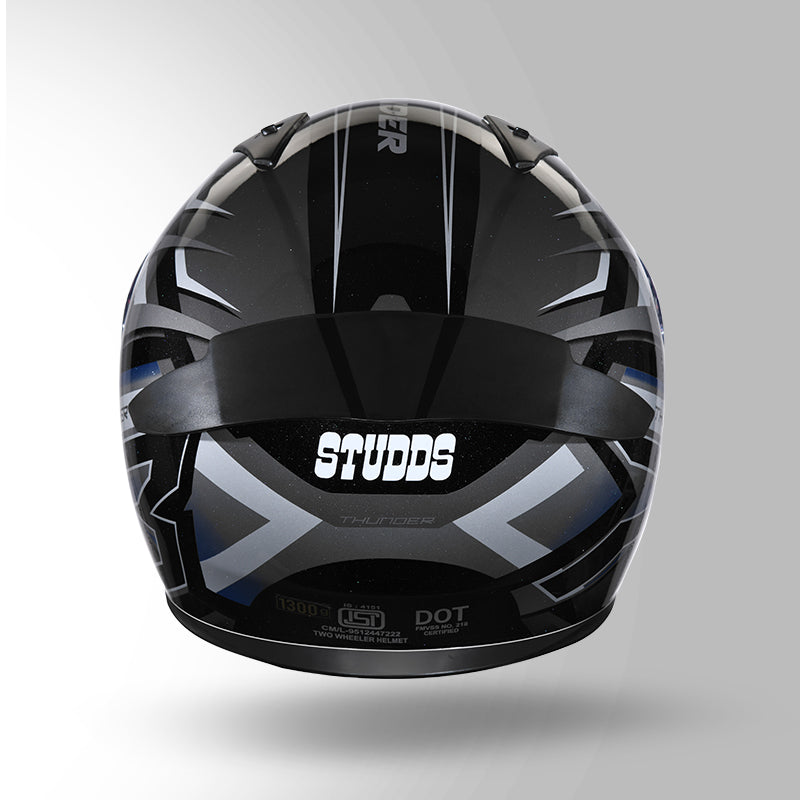 THUNDER D6 DECOR BLACK / GREY & WHITE WITH SPOILER