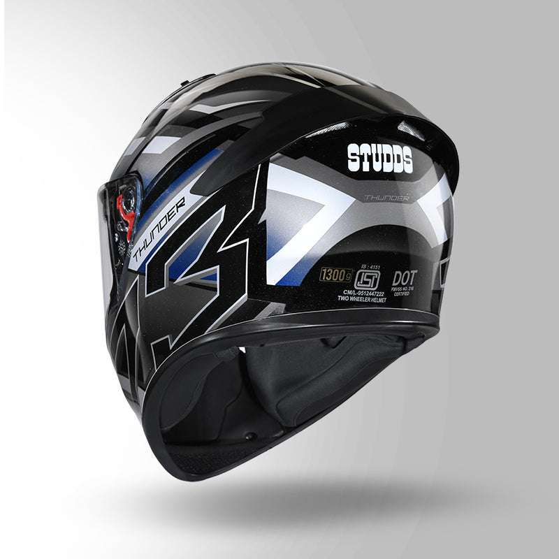 THUNDER D6 DECOR BLACK / GREY & WHITE WITH SPOILER