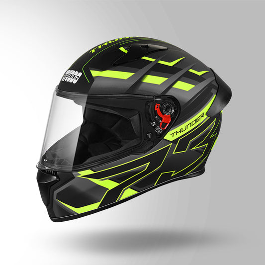 THUNDER D6 DECOR MATT BLACK / GREY & YELLOW WITH SPOILER