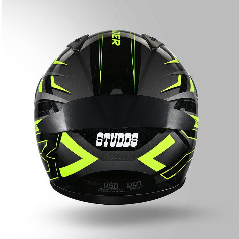 THUNDER D6 DECOR BLACK / GREY & YELLOW WITH SPOILER