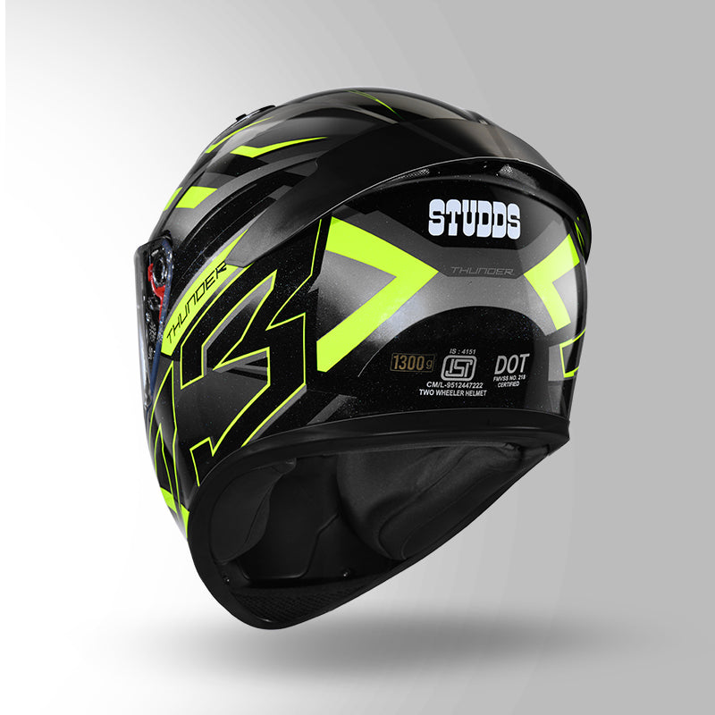 THUNDER D6 DECOR BLACK / GREY & YELLOW WITH SPOILER