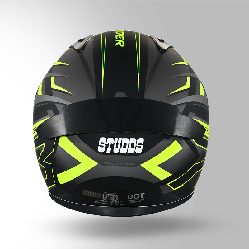 THUNDER D6 DECOR MATT BLACK / GREY & YELLOW WITH SPOILER
