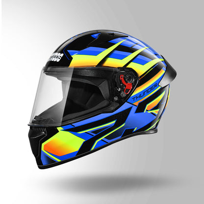 THUNDER D6 DECOR BLACK / ORANGE & BLUE WITH SPOILER