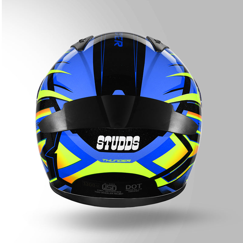 THUNDER D6 DECOR BLACK / ORANGE & BLUE WITH SPOILER