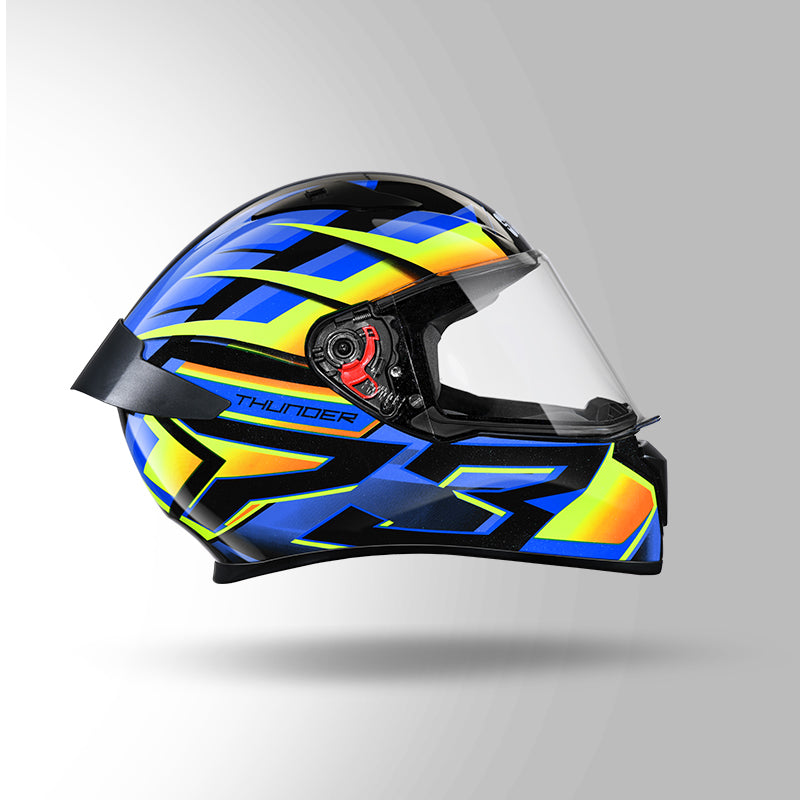 THUNDER D6 DECOR BLACK / ORANGE & BLUE WITH SPOILER