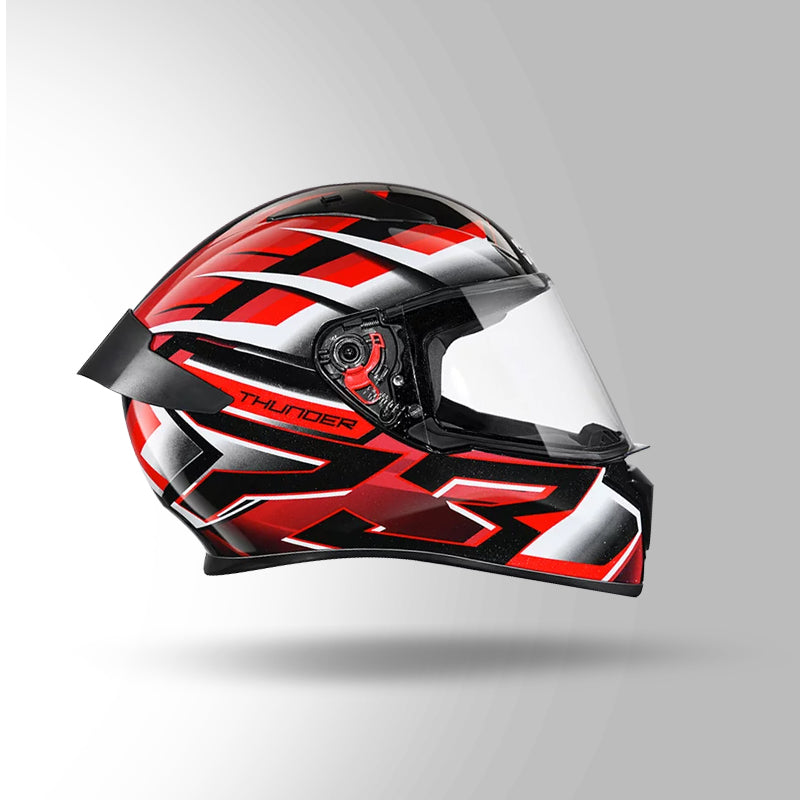 THUNDER D6 DECOR BLACK / WHITE & RED WITH SPOILER