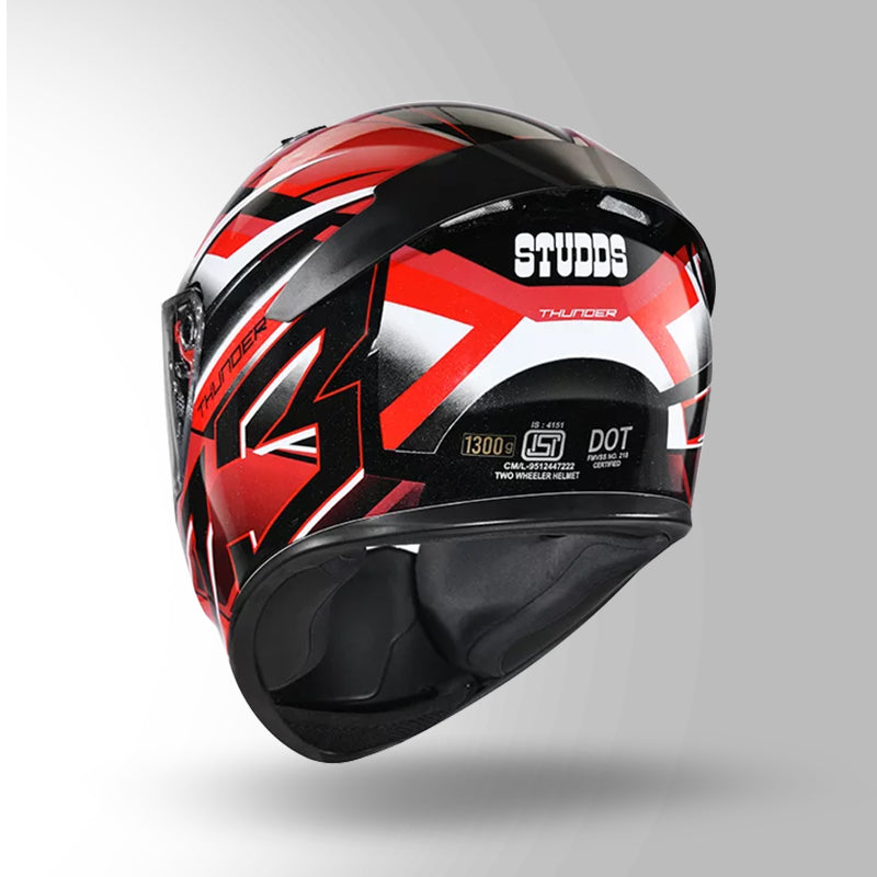 THUNDER D6 DECOR BLACK / WHITE & RED WITH SPOILER