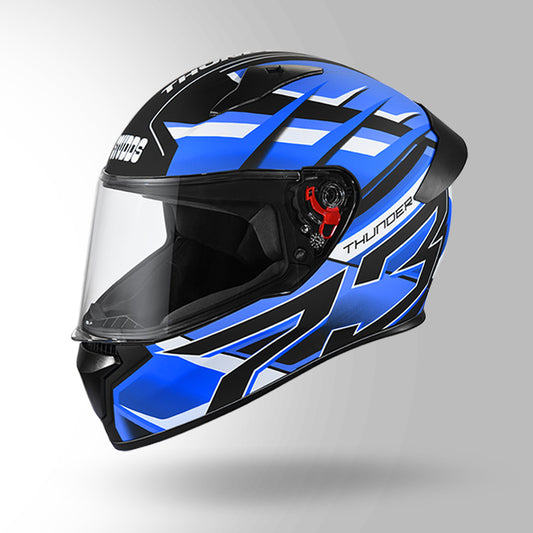 THUNDER D6 DECOR MATT BLACK / BLUE & BLUE WITH SPOILER
