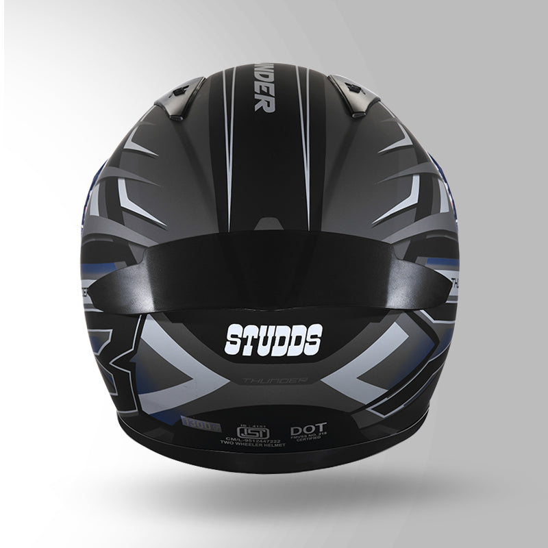 THUNDER D6 DECOR MATT BLACK / GREY & WHITE WITH SPOILER