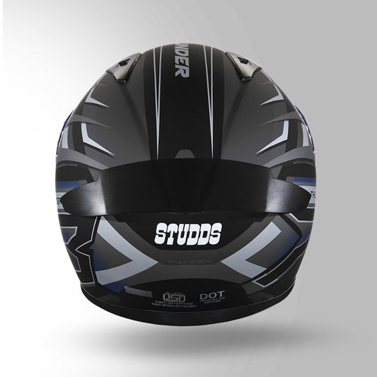 THUNDER D6 DECOR MATT BLACK / GREY & WHITE WITH SPOILER
