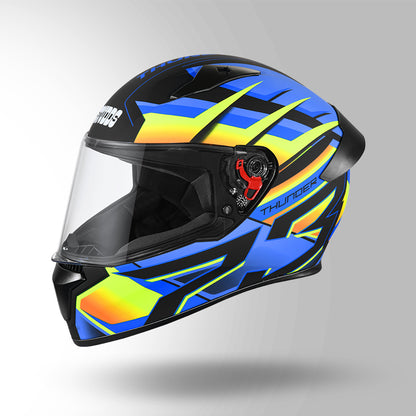 THUNDER D6 DECOR MATT BLACK / ORANGE & BLUE WITH SPOILER