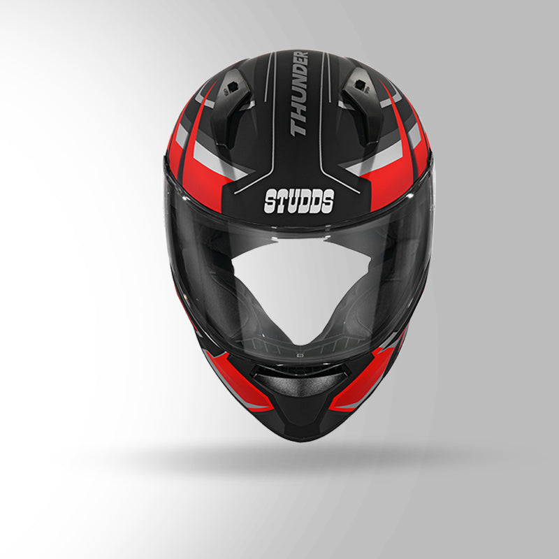 THUNDER D6 DECOR MATT BLACK / RED & GREY WITH SPOILER