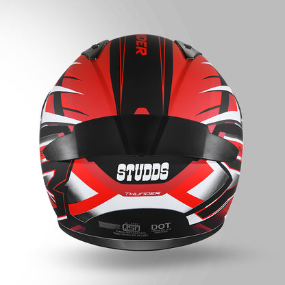THUNDER D6 DECOR MATT BLACK / WHITE & RED WITH SPOILER