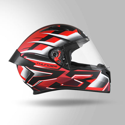 THUNDER D6 DECOR MATT BLACK / WHITE & RED WITH SPOILER