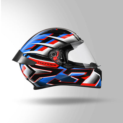 THUNDER D6 DECOR BLACK / WHITE & BLUE WITH SPOILER