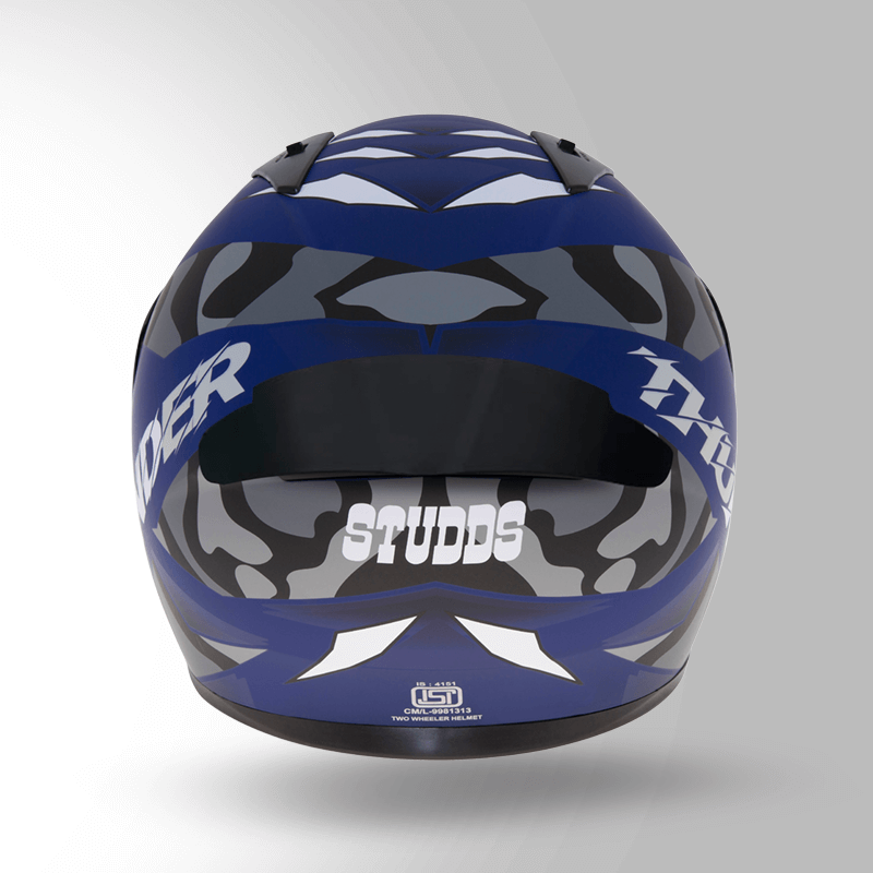 THUNDER D7 DECOR MATT BLUE & GREY WITH SPOILER