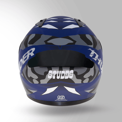 THUNDER D7 DECOR MATT BLUE & GREY WITH SPOILER