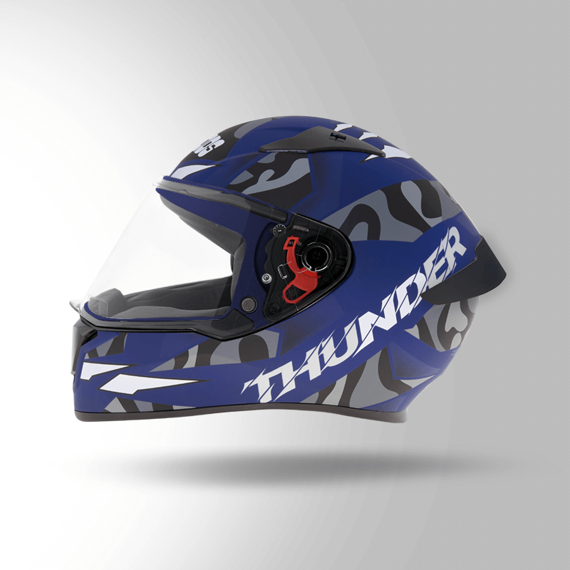 THUNDER D7 DECOR MATT BLUE & GREY WITH SPOILER