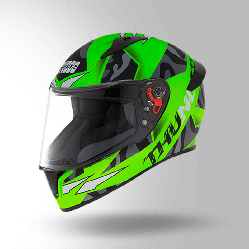 THUNDER D7 DECOR MATT NEON GREEN & BLACK WITH SPOILER