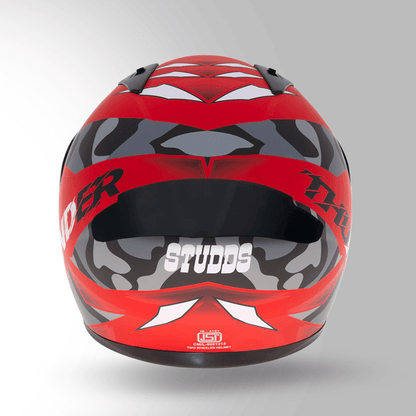 THUNDER D7 DECOR MATT RED & BLACK WITH SPOILER