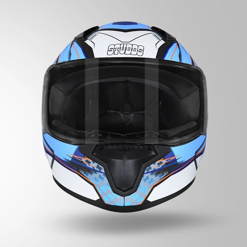 THUNDER D8 DECOR MATT BLACK & BLUE WITH SPOILER