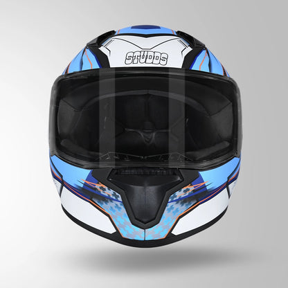 THUNDER D8 DECOR MATT BLACK & BLUE WITH SPOILER