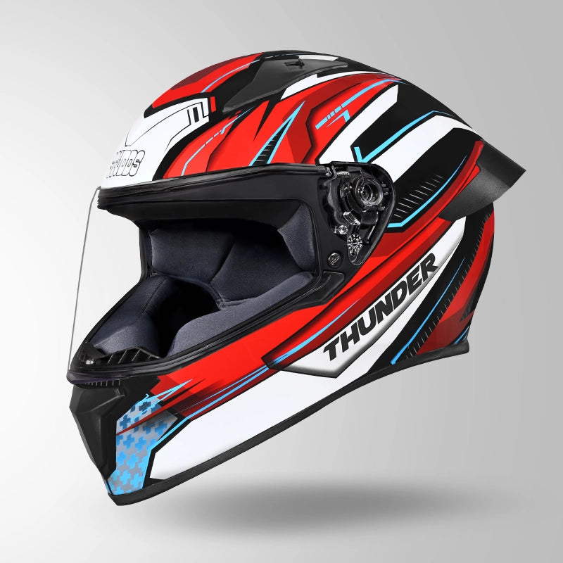 THUNDER D8 DECOR MATT BLACK & RED WITH SPOILER
