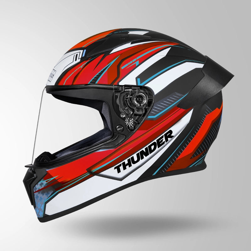THUNDER D8 DECOR MATT BLACK & RED WITH SPOILER