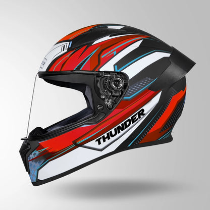 THUNDER D8 DECOR MATT BLACK & RED WITH SPOILER