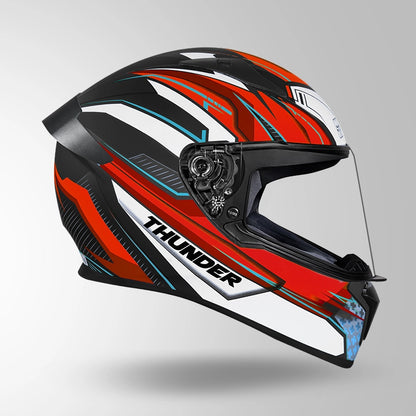 THUNDER D8 DECOR MATT BLACK & RED WITH SPOILER