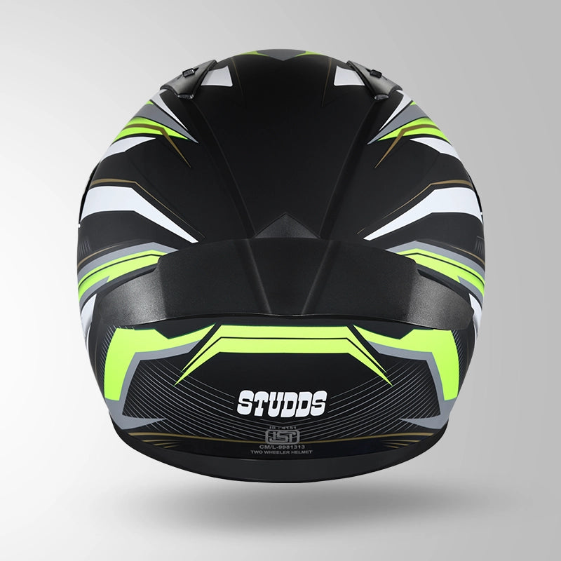 THUNDER D8 DECOR MATT BLACK & YELLOW WITH SPOILER