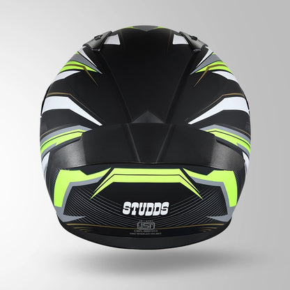 THUNDER D8 DECOR MATT BLACK & YELLOW WITH SPOILER