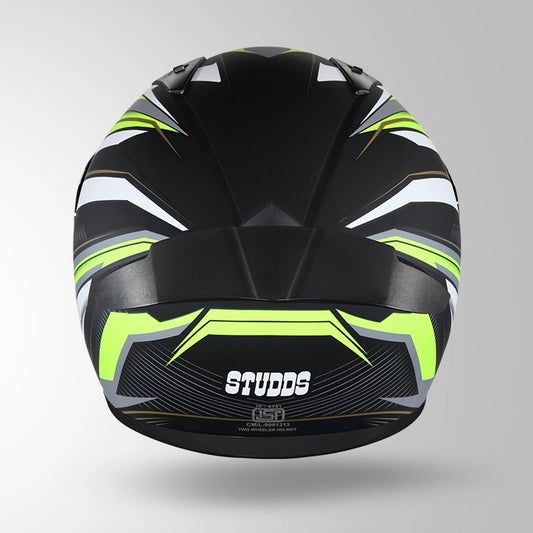 THUNDER D8 DECOR MATT BLACK & YELLOW WITH SPOILER