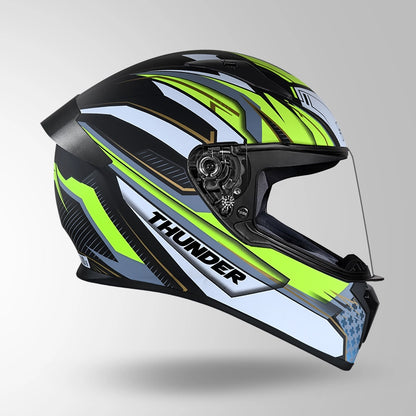 THUNDER D8 DECOR MATT BLACK & YELLOW WITH SPOILER