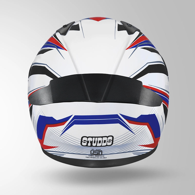 THUNDER D8 DECOR MATT WHITE & BLUE WITH SPOILER