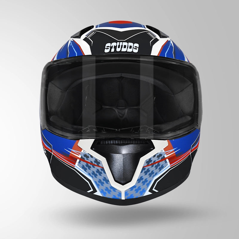 THUNDER D8 DECOR MATT WHITE & BLUE WITH SPOILER