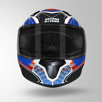 THUNDER D8 DECOR MATT WHITE & BLUE WITH SPOILER