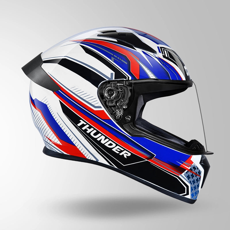 THUNDER D8 DECOR WHITE & BLUE WITH SPOILER