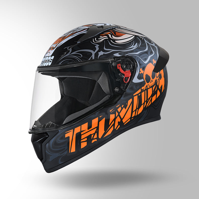 THUNDER D9 DECOR MATT BLACK & ORANGE WITH SPOILER