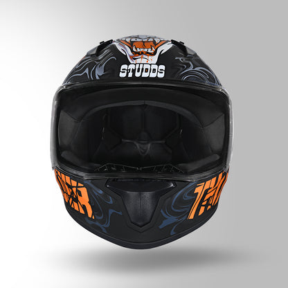 THUNDER D9 DECOR MATT BLACK & ORANGE WITH SPOILER