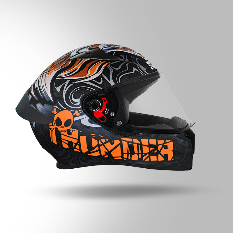 THUNDER D9 DECOR MATT BLACK & ORANGE WITH SPOILER