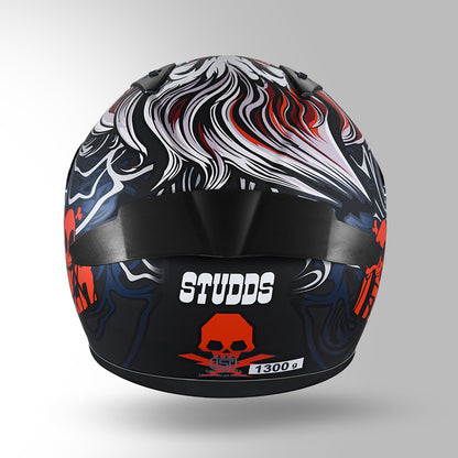 THUNDER D9 DECOR MATT BLACK & RED WITH SPOILER