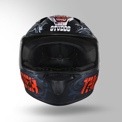 THUNDER D9 DECOR MATT BLACK & RED WITH SPOILER